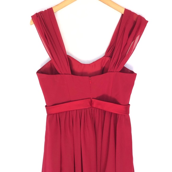 Sorella Vita Bridesmaid Gown Dress Wine Red 10 - Picture 3 of 5